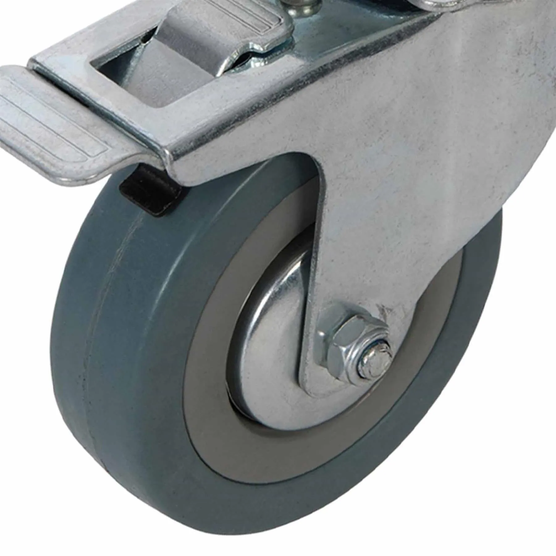 10 x Heavy Duty 100mm Rubber Swivel Castor Wheels Trolley Furniture Caster