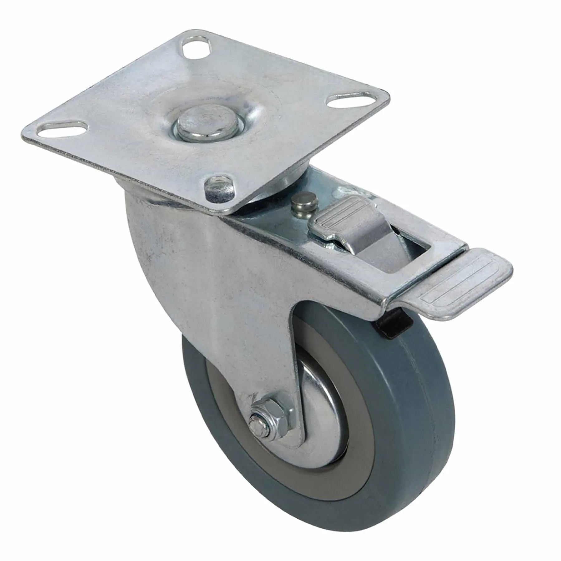 10 x Heavy Duty 100mm Rubber Swivel Castor Wheels Trolley Furniture Caster