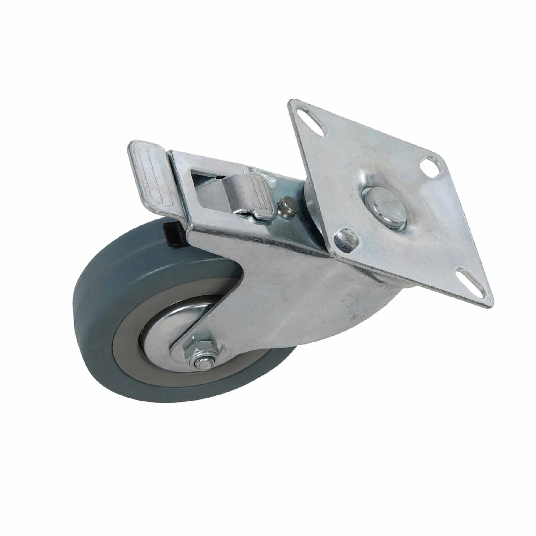 10 x Heavy Duty 100mm Rubber Swivel Castor Wheels Trolley Furniture Caster