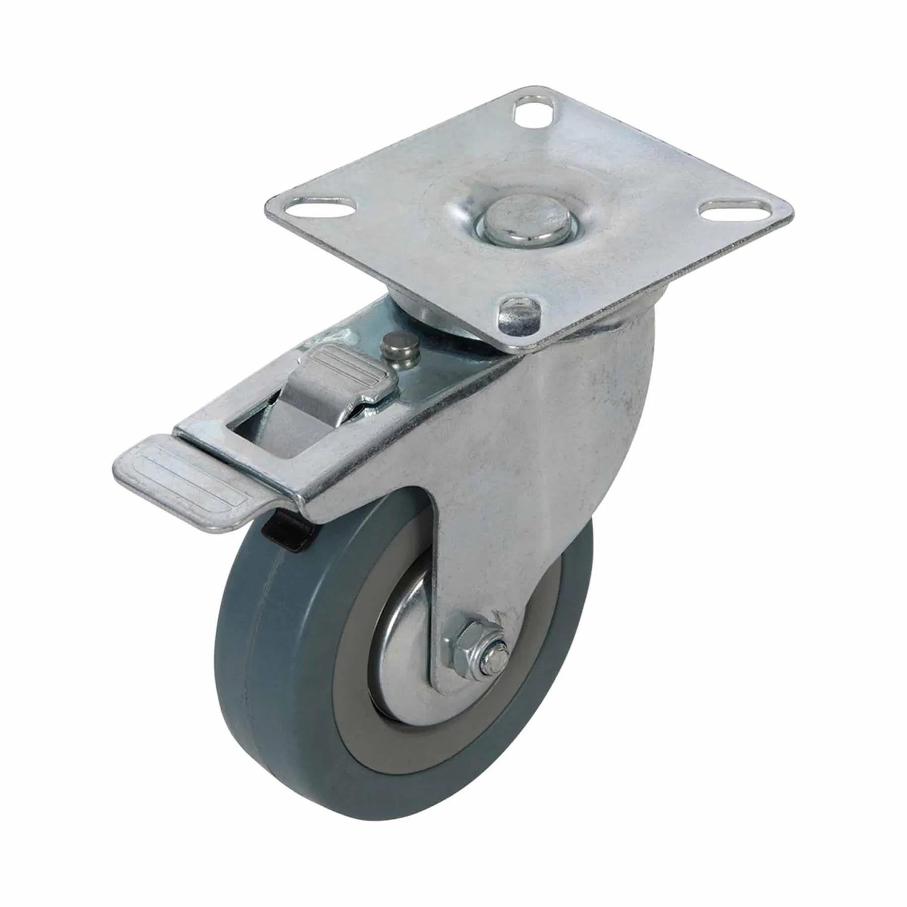 10 x Heavy Duty 100mm Rubber Swivel Castor Wheels Trolley Furniture Caster
