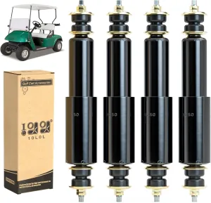 10L0L 4 Pack Golf Cart Shocks, Front Rear Shock Absorbers Kit for EZGO TXT & Medalist 1994-Up Gas & Electric Model, Replace OEM 70928-G01 76418-G01