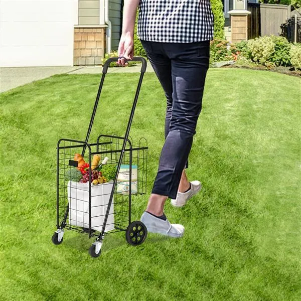1100mm Telescopic Armrest 0.8mm 16# Round Tube Foldable Shopping Cart