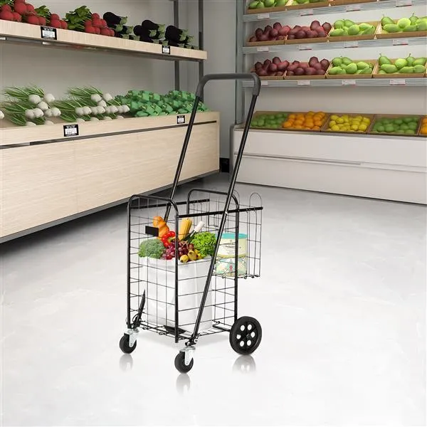 1100mm Telescopic Armrest 0.8mm 16# Round Tube Foldable Shopping Cart