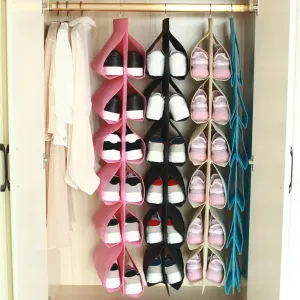 12-Compartment Shoe Organizer Hanging Bag
