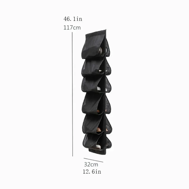 12-Compartment Shoe Organizer Hanging Bag