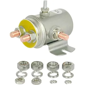 12V 5 Terminal Solenoid Relay Switch 440003 440110 24401-01 Compatible with Prestolite Ramsey Winch Golf Cart Motor Continuous SPDT SBD4201D 15-301 15-338 Compatible with Warn