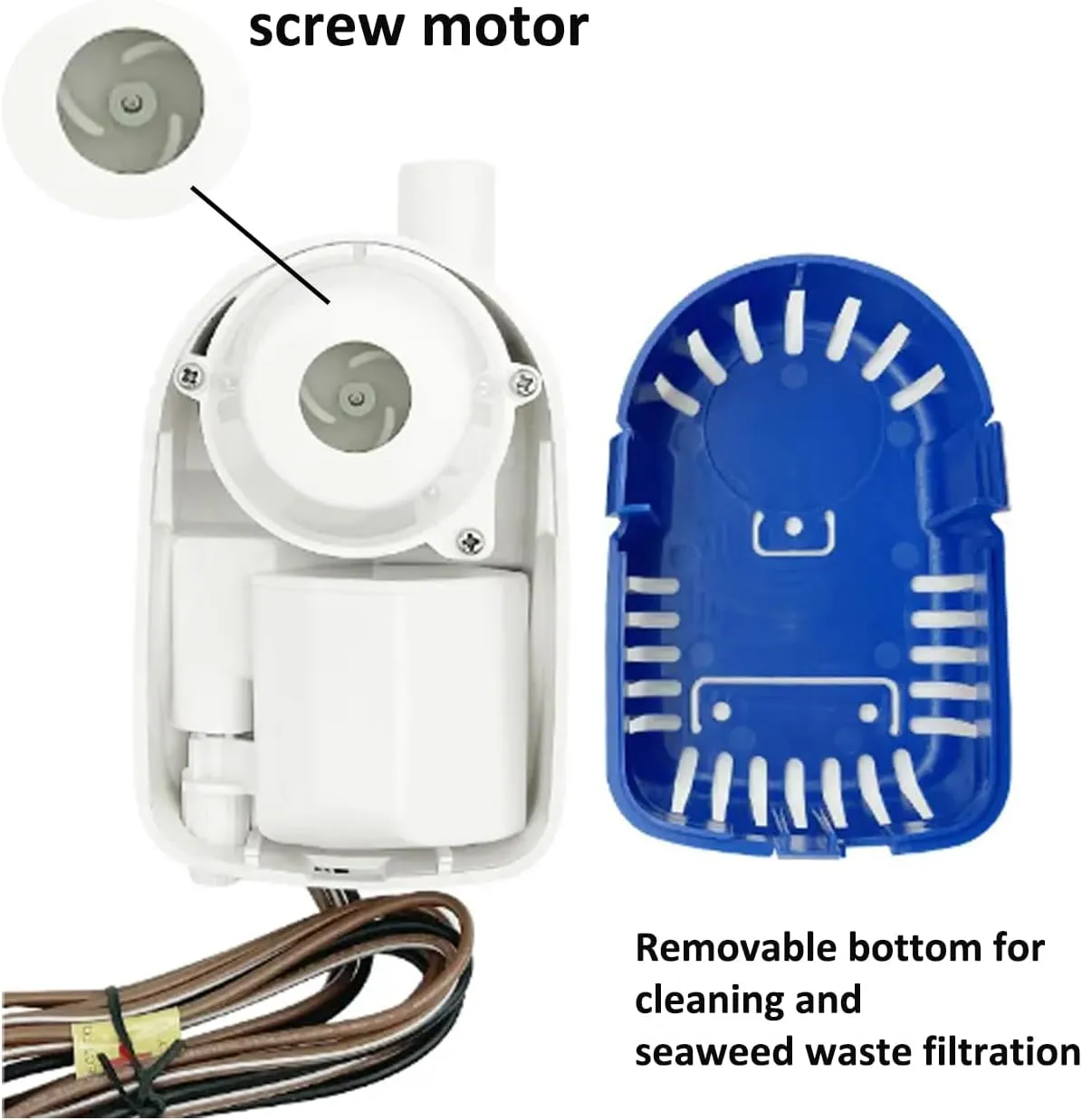 12V Bilge Pumps for Boats,Automatic Bilge Water Pump,Submersible Boat Accessories,Electric Marine 1100GPH with Float Switch Waterproof Reset