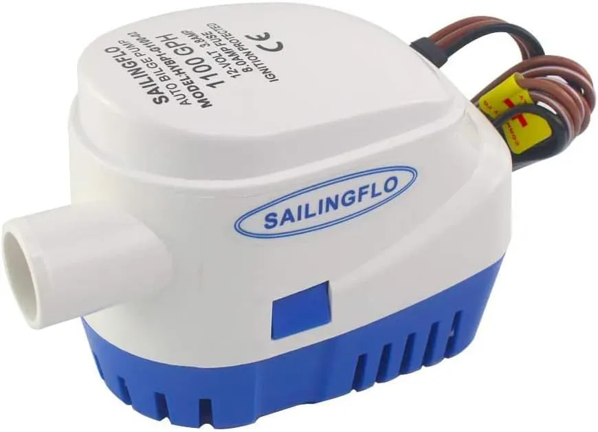 12V Bilge Pumps for Boats,Automatic Bilge Water Pump,Submersible Boat Accessories,Electric Marine 1100GPH with Float Switch Waterproof Reset