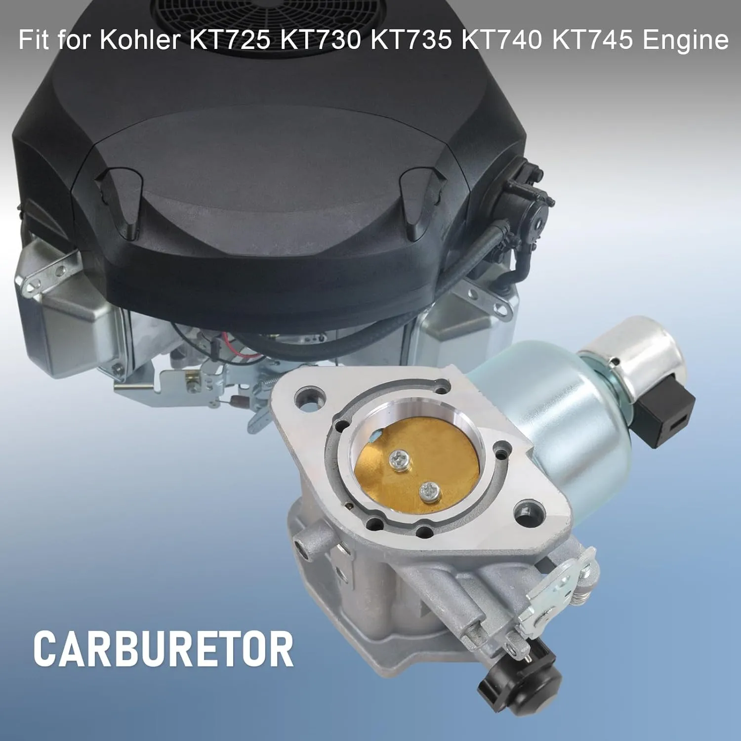 16-853-19S Carburetor Replacement For Kohler KT725 KT730 KT735 KT740 KT745, Include Air Filter, Fuel Pump, Oil Filter parts, Replace 32-853-67-S, 32-853-63S
