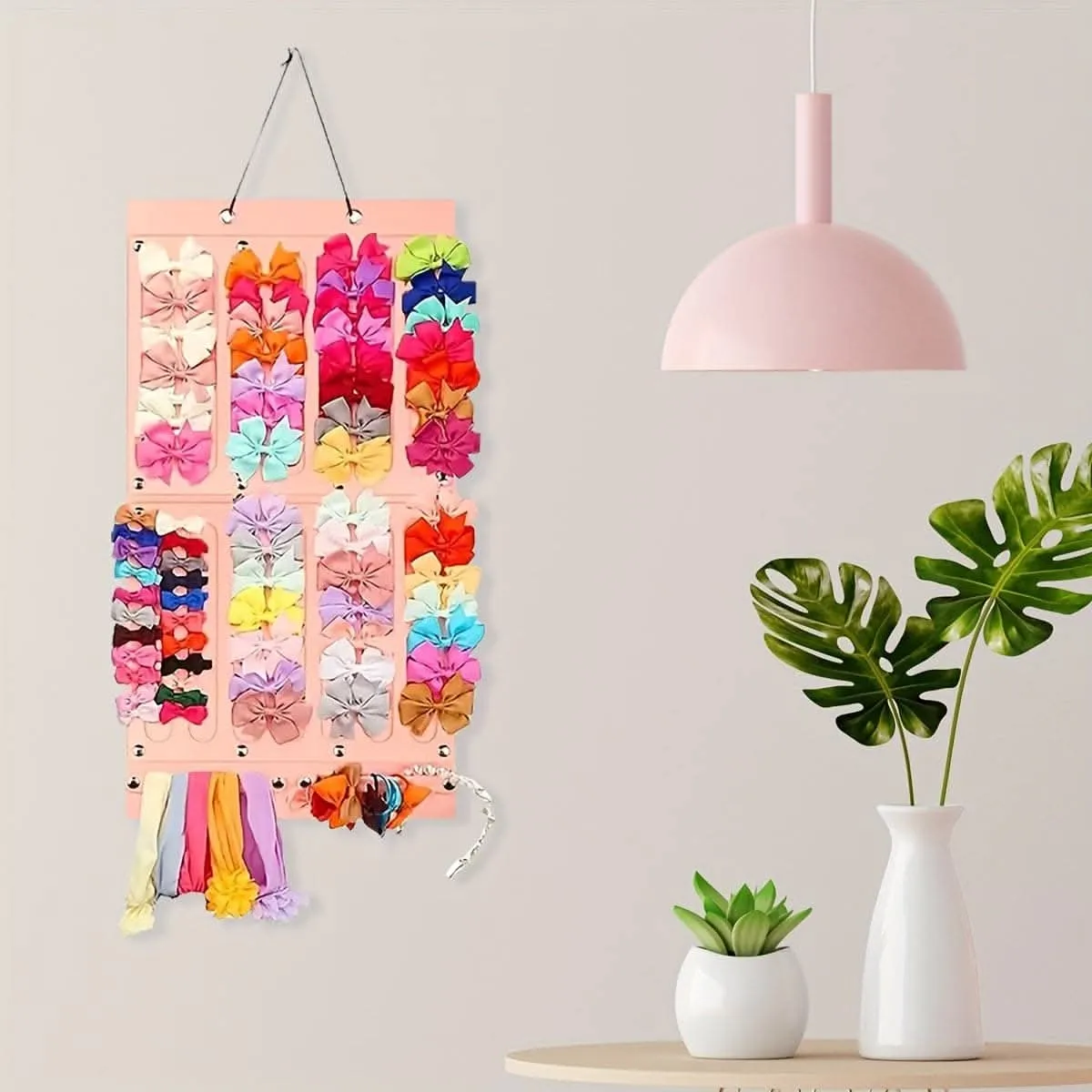 16-Ribbon Hair Bows Holder – Stylish Wall Hanging Storage