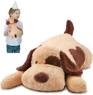 16" Weighted Dog Stuffed Animals – Small Brown Weighted Dog Pillow Toy for Kids & Adults, Soft and Huggable Puppy Plush Gift for Boys & Girls – 1.5 lbs Cute Stuffed Dog Toys