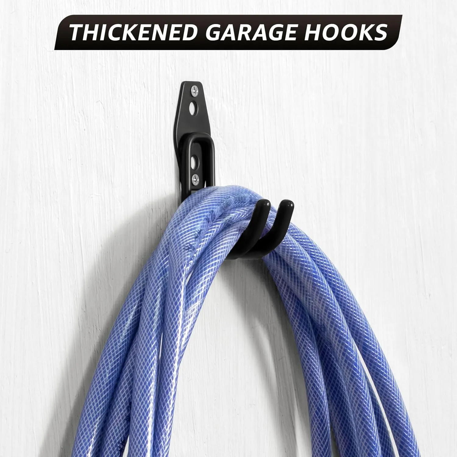 18 Pack Utility Steel Heavy Duty Wall Mount Garage Hooks,with Anti-Slip Coating,for Hanging Bikes,Ladder,Ropes,Bulk Items,Power,Yard and Garden Tools