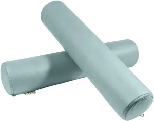 2 Pack Neck Roll Pillow, High-Density Foam Cylinder Bolster Pillow for Neck, Back & Lumbar Support, Ergonomic Round Pillow for Side Sleepers, Sleeping, Removable Washable Cover (4.7''x23.6'' Blue)