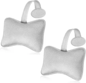 2 Pcs Hot Tub Pillows for Outdoor Bathtub Universal Spa Patio Lounge Chair Pillow Headrest Head and Neck Support Cushion with Adjustable Hook for Adults Summer Swimming Pool Spa Bathtub Indoor Outdoor