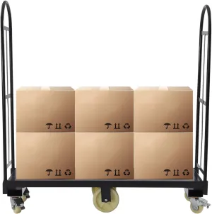 2000lbs Narrow Aisle U-Boat Platform Truck Dolly, Heavy Duty U-Boat Cart, U Boat Platform Dolly with 6 Casters for Garage,Warehouse (60.5 x 15.7 x 52.2 Inch)