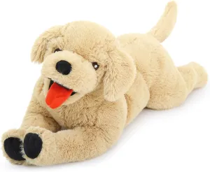 21" Dog Stuffed Animal Large Puppy Plush Golden Retriever Dogs Hugging Pillow for Kids Girlfriend, Gift for Special Day(Light Brown)
