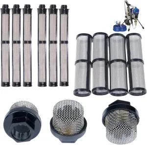 (3 4 6) Packs Airless Spray Filter Set 246385 246384 287032 Compatible with Graco 390 395 490 495 495 595 3400 Airless Sprayer Paint Sprayer Parts,3 Kinds for graco Sprayer Filters.