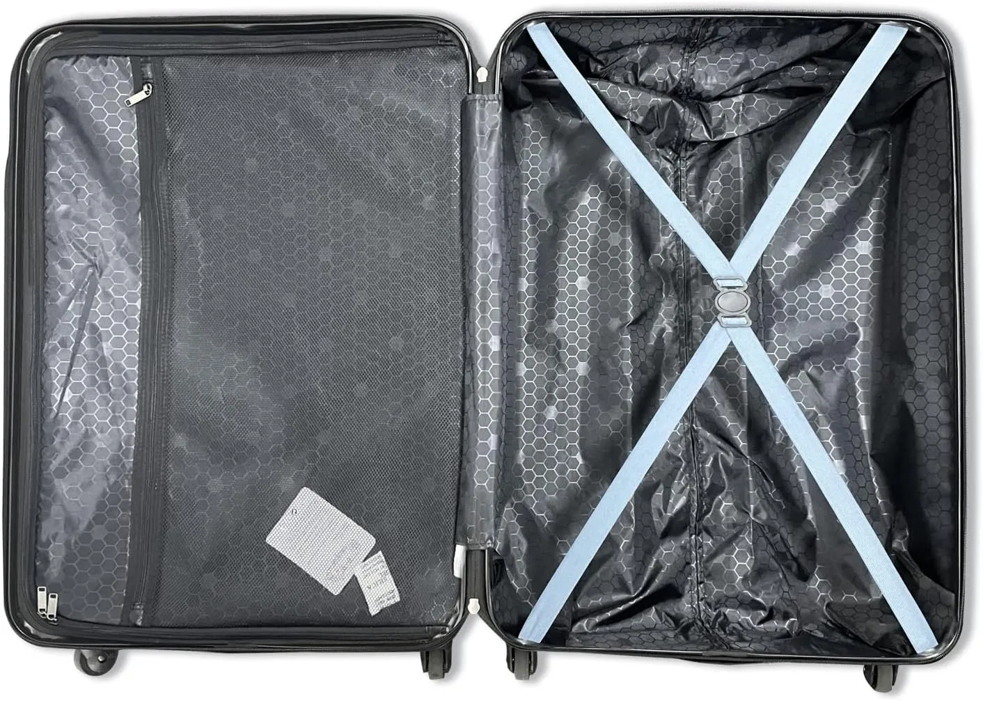 3 Piece Luggage Sets 20"/24"/28" Lightweight Hardshell Suitcase with 2 Hooks, Spinner Wheels, TSA Lock for Travel Blue As Shown One Size