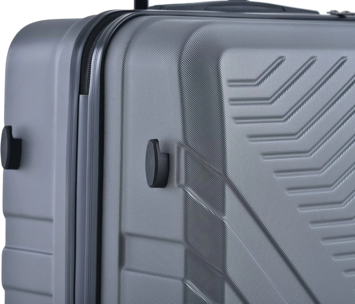 3 Piece Luggage Sets 20"/24"/28" Lightweight Hardshell Suitcase with 2 Hooks, Spinner Wheels, TSA Lock for Travel Gray As Shown One Size