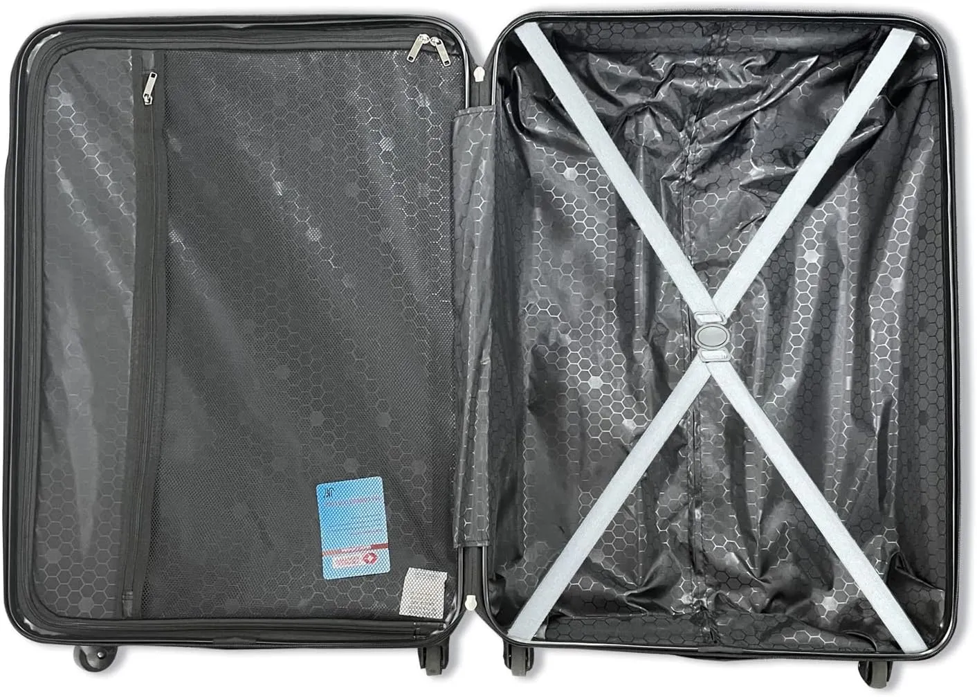 3 Piece Luggage Sets 20"/24"/28" Lightweight Hardshell Suitcase with 2 Hooks, Spinner Wheels, TSA Lock for Travel Gray As Shown One Size