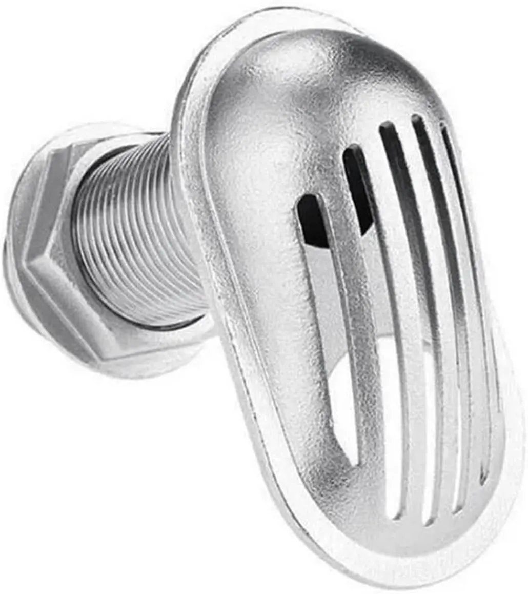 316 Stainless Steel Boat Intake Strainer Thru‑Hull Pump Hose Fitting Water Pickup Filter Scoop for Boat,Yacht,Kayak etc(19mm)