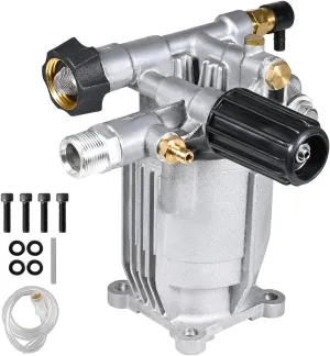 3/4" Shaft Horizontal Pressure Washer Pump, Easy Adjust 2500-3000 PSI, 2.5 GPM, OEM Replacement Pump for Simpson, Honda GC 160 GC 190, Homelite, AR rmv 2.5g30