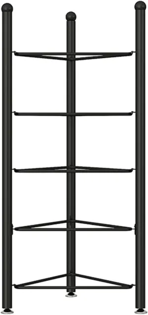 3/5/6/7 Tier Floor Stand Storage Organizer Exercise Half Balance Ball Storage Rack, Home Gym Workout Equipment for Bosu Slam Bowling Medicine Balls(Black,5 Layer - 51jin)
