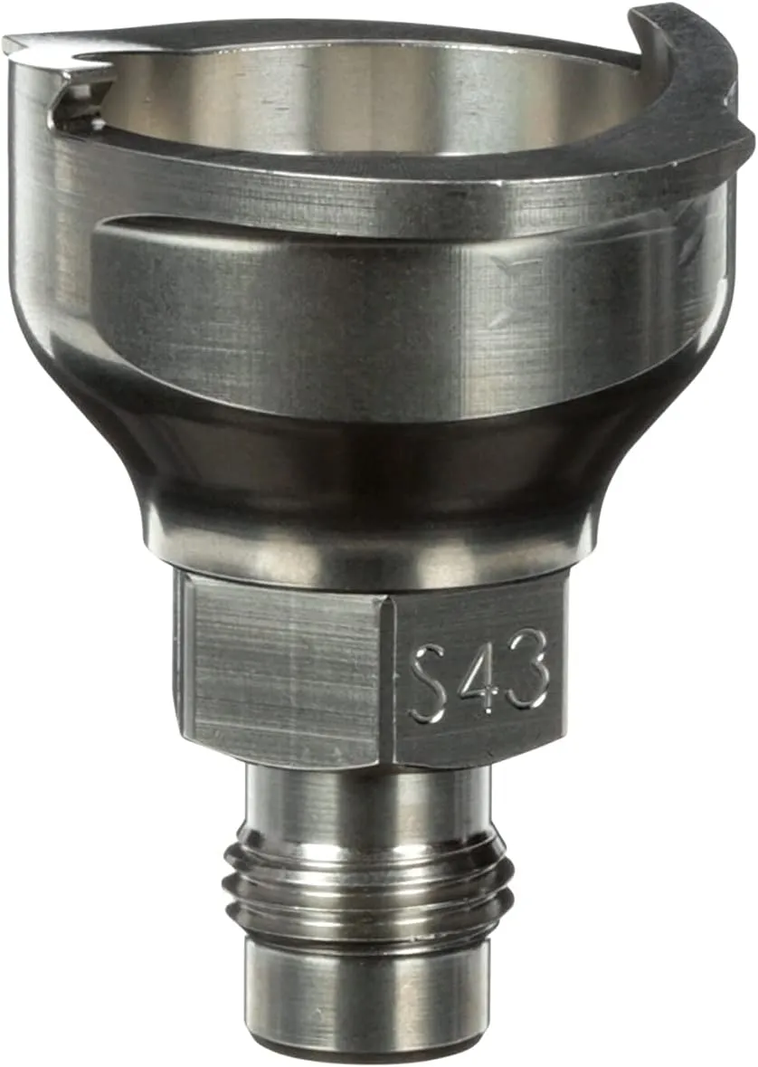 3M PPS 2.0 Spray Gun Adapter #S43, 26139, 1/4 Inch Male, 19 Thread BSP, Connects Select Iwata and AirGunsa Paint Guns to PPS 2.0 Paint Spray System, 1 Pack