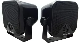 4 Inches Heavy Duty Waterproof Boat Marine Box Outdoor Speakers Surface Mounted for Skid Steer ATV UTV RZR Golf Cart Tractor Powersports Boat Truck Jeep