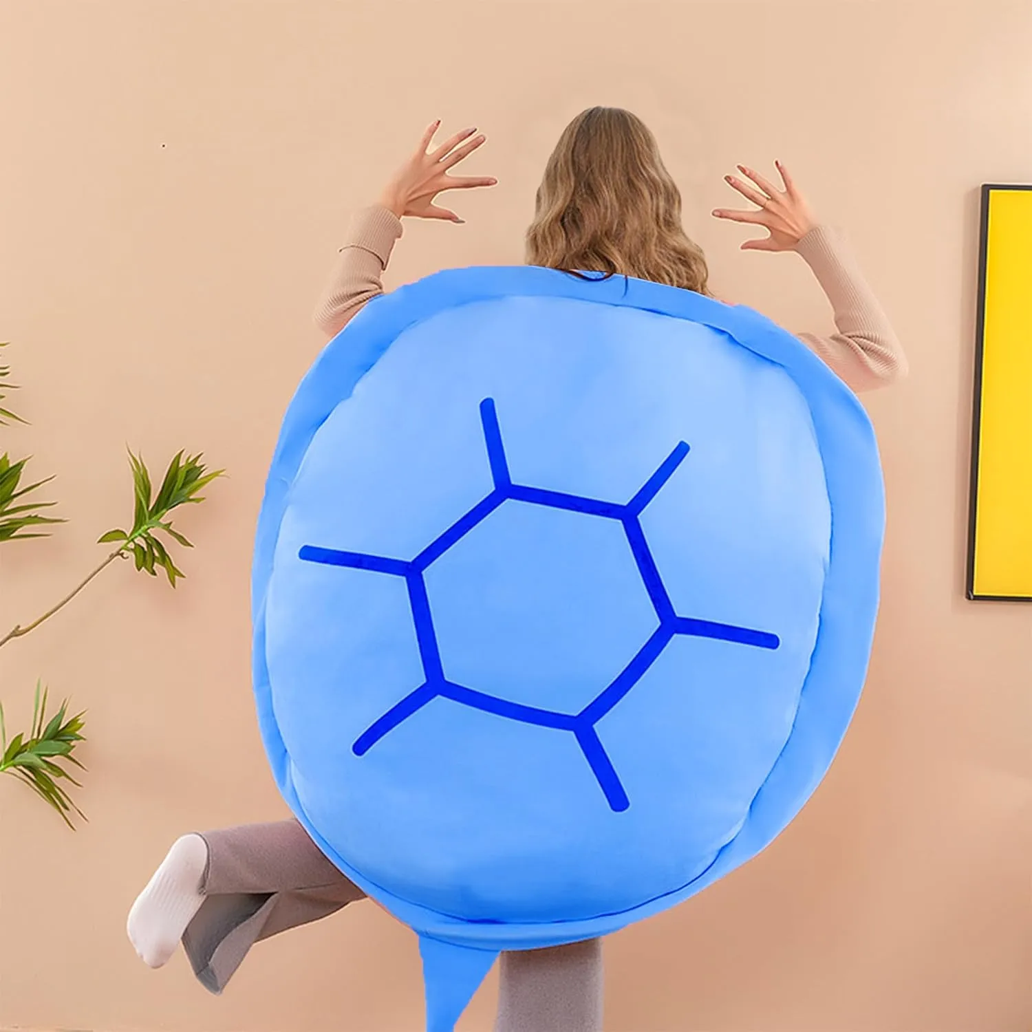 40 Inch Wearable Turtle Shell Pillows Tortoise Shell Stuffed Animal Turtle Plush Cushion Toy Dress Up for Adult