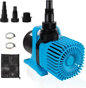 4000GPH Submersible Water Pump, 350W Water Pond Pump with Barrier Bag, 33FT Power Cord, 21FT Lift Quiet Water Garden Pumps for Pond, Waterfall, Fountains, Fish Tank and Hydroponic, UL Listed