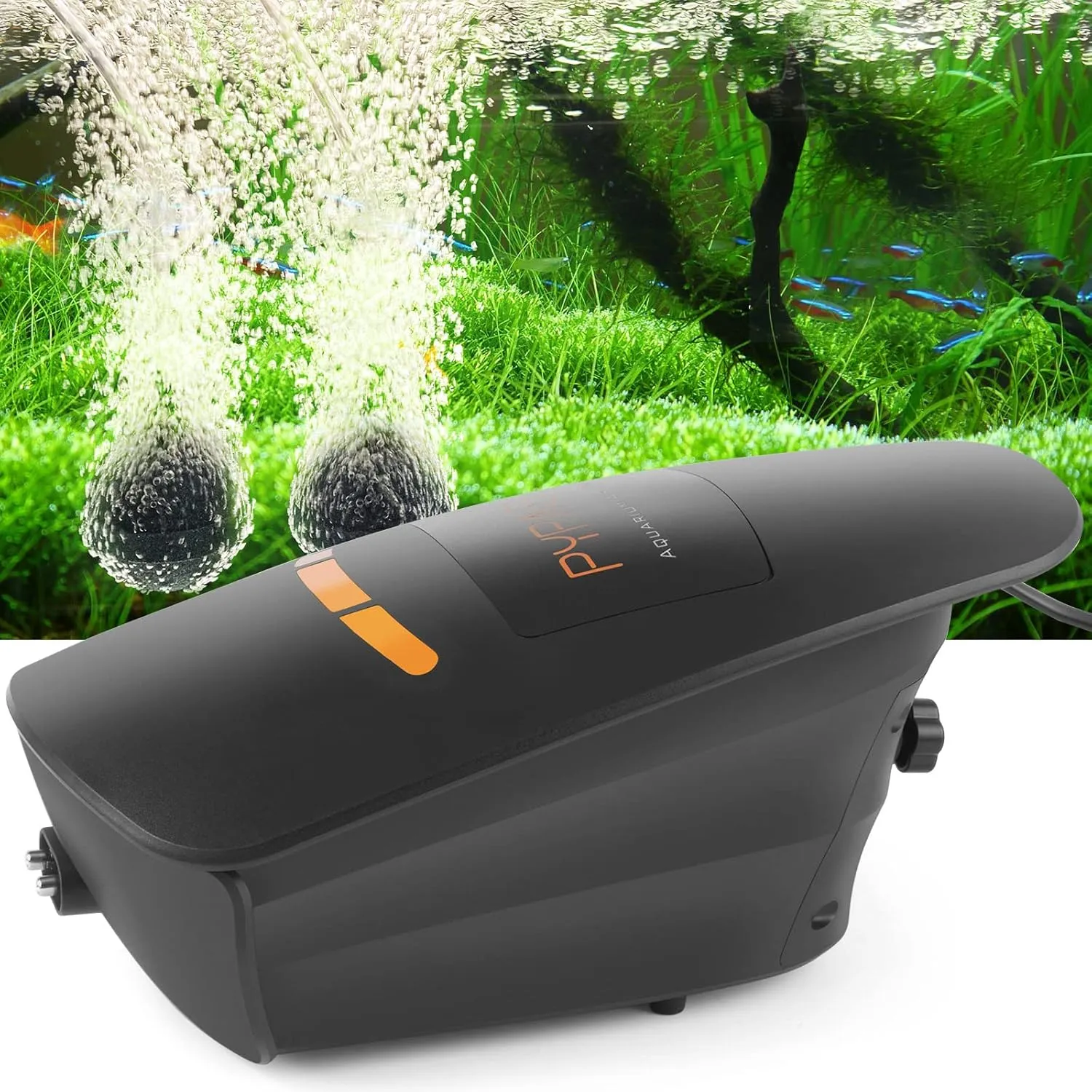 400GPH Aquarium Air Pump, Large Air Volume Aquarium Air Compressor, Silent Fish Tank Oxygen Pump for Hydroponic Systems, Ponds, Aquaculture