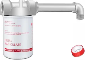 496 Fuel Transfer Tank Filter Kit for Gasoline and Diesel Water Separate 1" NPT 30 Micron Pump Filter Replaces# B10-AL