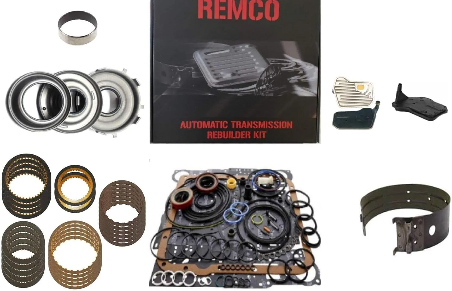 4L60E(97-03) TRANSMISSION KIT WITH HIGH ENERGY CLUTCHES BAND PISTON KIT PUMP BUSHING FILTER