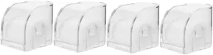 4pcs Square Travel Watch Display Case Transparent Watch Holder Hanging for Men and Women Box