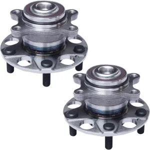 512256 x2 Rear Wheel Bearing and Hub Assembly Compatible with 2006-2011 Ho-nda Civic (DX, LX, Si, EX, GX) /2006-2008 2009-2011 Ac-ura CSX [5 Lug W/ABS;512257]