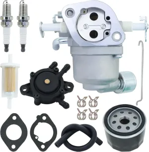 597128 Carburetor Fits for Briggs & Stratton 44U577 44U677 44U777 44U877 40N777 40N877 Replacement for 596033 596375 595321 595216 597126 594207 with Oil Filter Fuel Pump