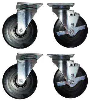 5" Caster Set of 4 for Wolf Challenger XL Ranges, Heady Duty Plastic (5VWCXLHS)