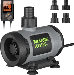 650GPH Submersible Water Pump 25W Ultra Quiet Small Fountain Pump with control box can control the water flow and adjust the flow rate for Aquariums, Fish Tank, Pond, Hydroponics (Black)