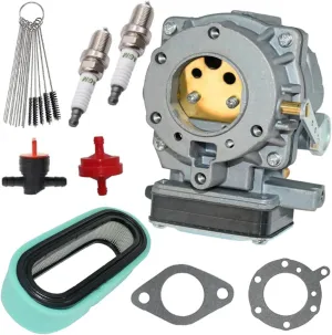 693480 Carburettor Air Filter Fuel Pump Gaskets Kit for Briggs Stratton 42E707 42E777 42A707 42A777 V-Twin Engine Carb ，Replaces 917270821 495181 495026 491427 499306 491429 491535