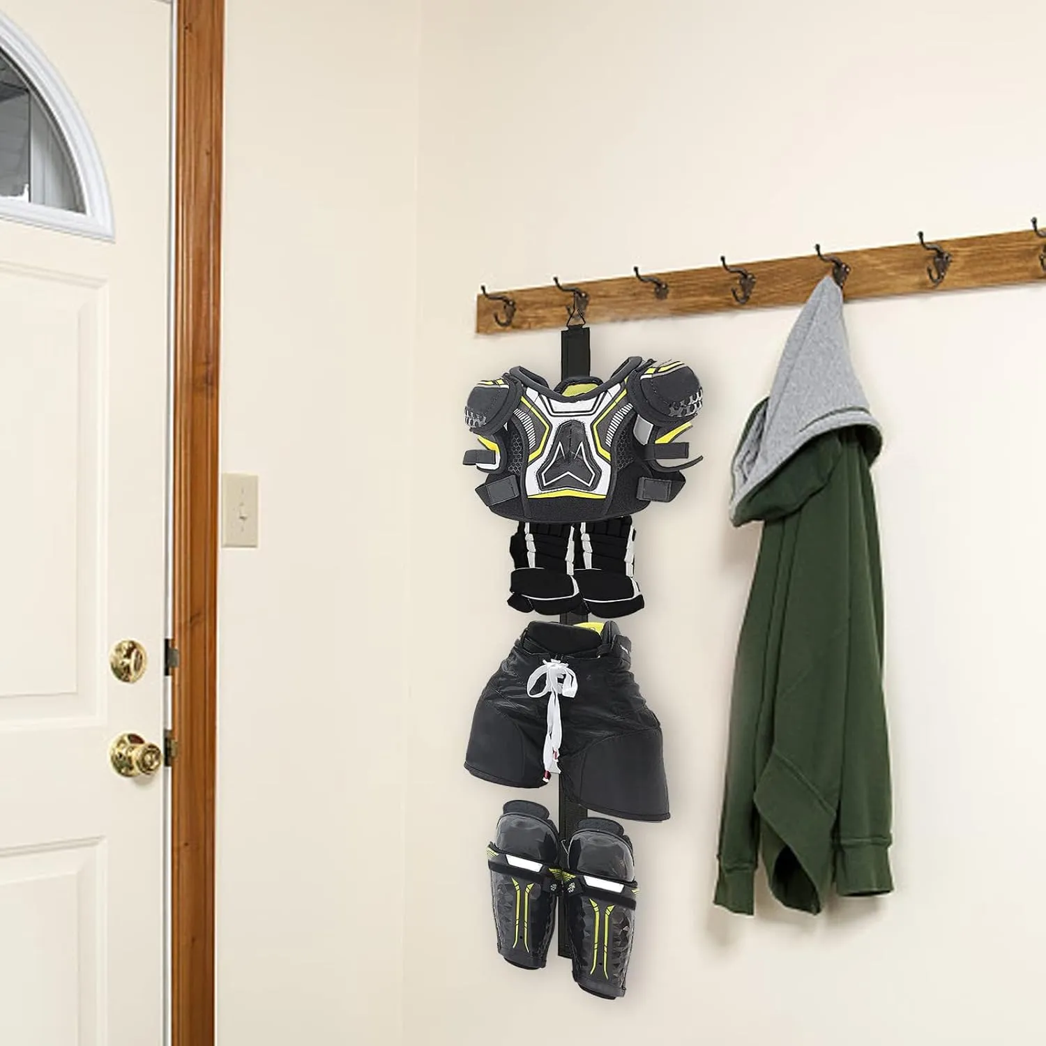 6pcs Hockey Hanger Portable Hanging Dryig Rack Hockey Gifts for Home and Outdoor Using in Ice Hockey Skating Football Camping Fishing 5 Hooks