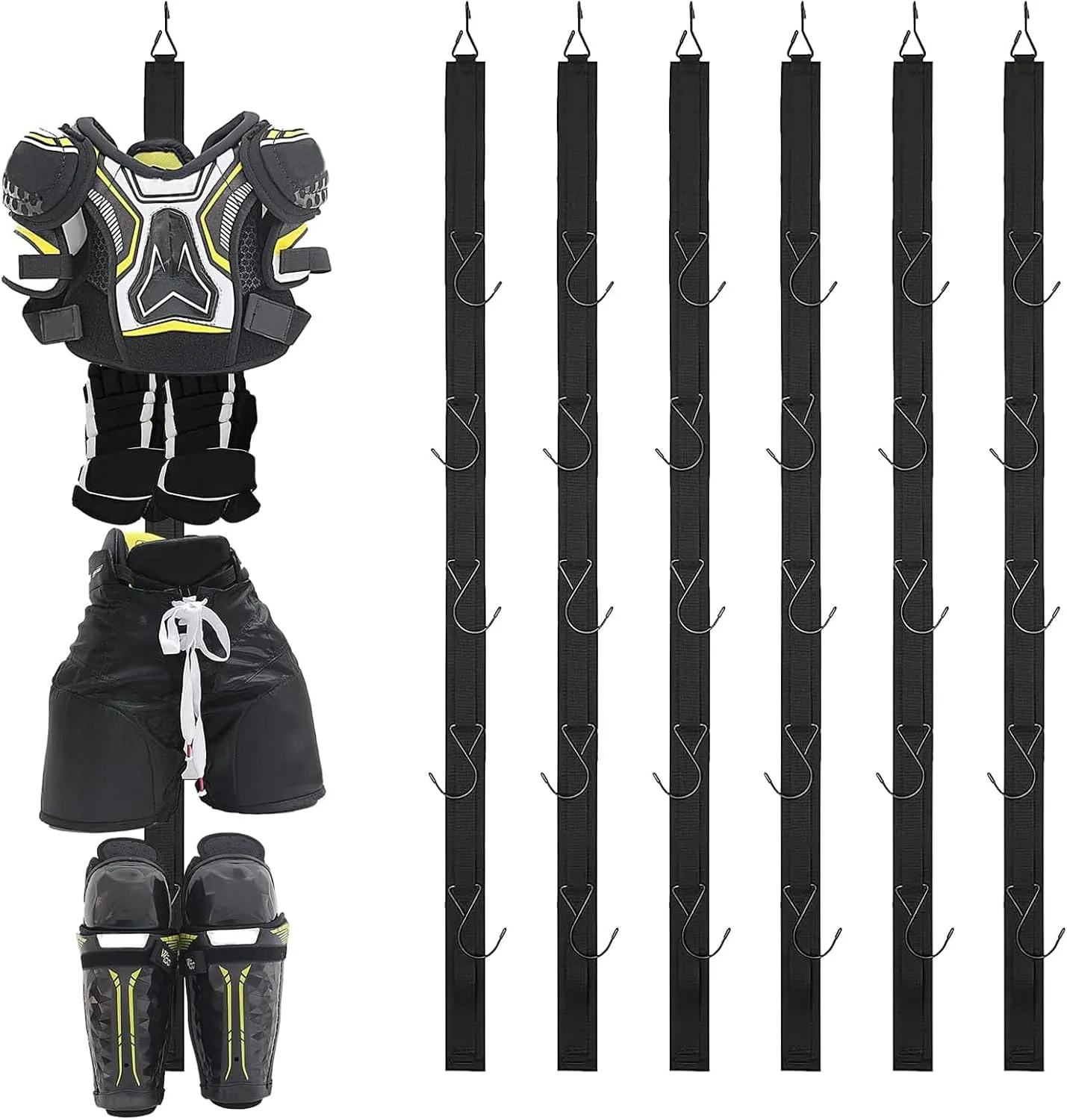 6pcs Hockey Hanger Portable Hanging Dryig Rack Hockey Gifts for Home and Outdoor Using in Ice Hockey Skating Football Camping Fishing 5 Hooks