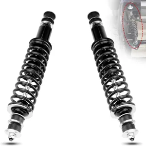 70928-G01 Golf Cart Front/Rear Shock Absorber Kit with Heavy Duty Coil Springs Compatible with 1994-up EZGO Medalist/TXT Gas & Electric Golf Carts Replaces# 76418-G01,70324-G01,76419-G01（BLACK）