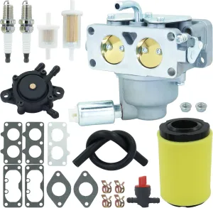 796227 Carburetor Fits for Briggs & Stratton 406777 407777 40R777 V-Twin 20-25Hp Lawn Mower Tractor Replaces for 796258 796997 796663 796259 with 594201 796031 Air Filter Fuel Pump
