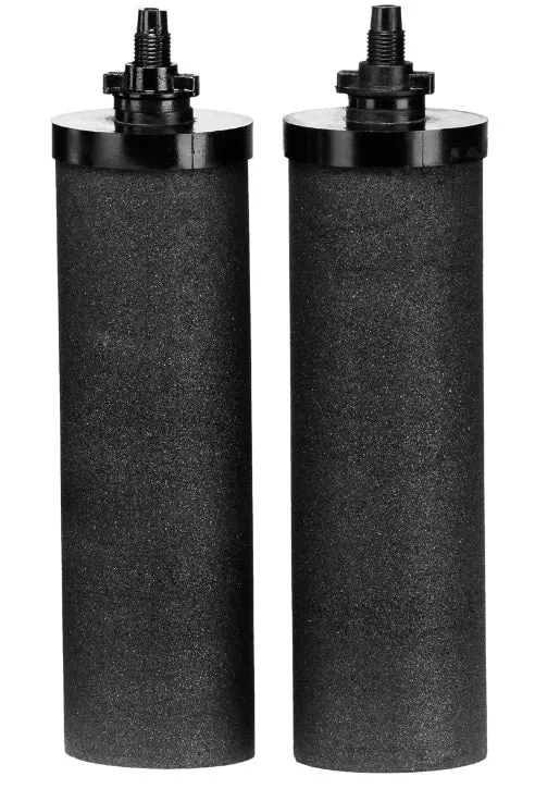 9L Gravity Water Filter Kit - 2 X Carbon Water Filters   Stand
