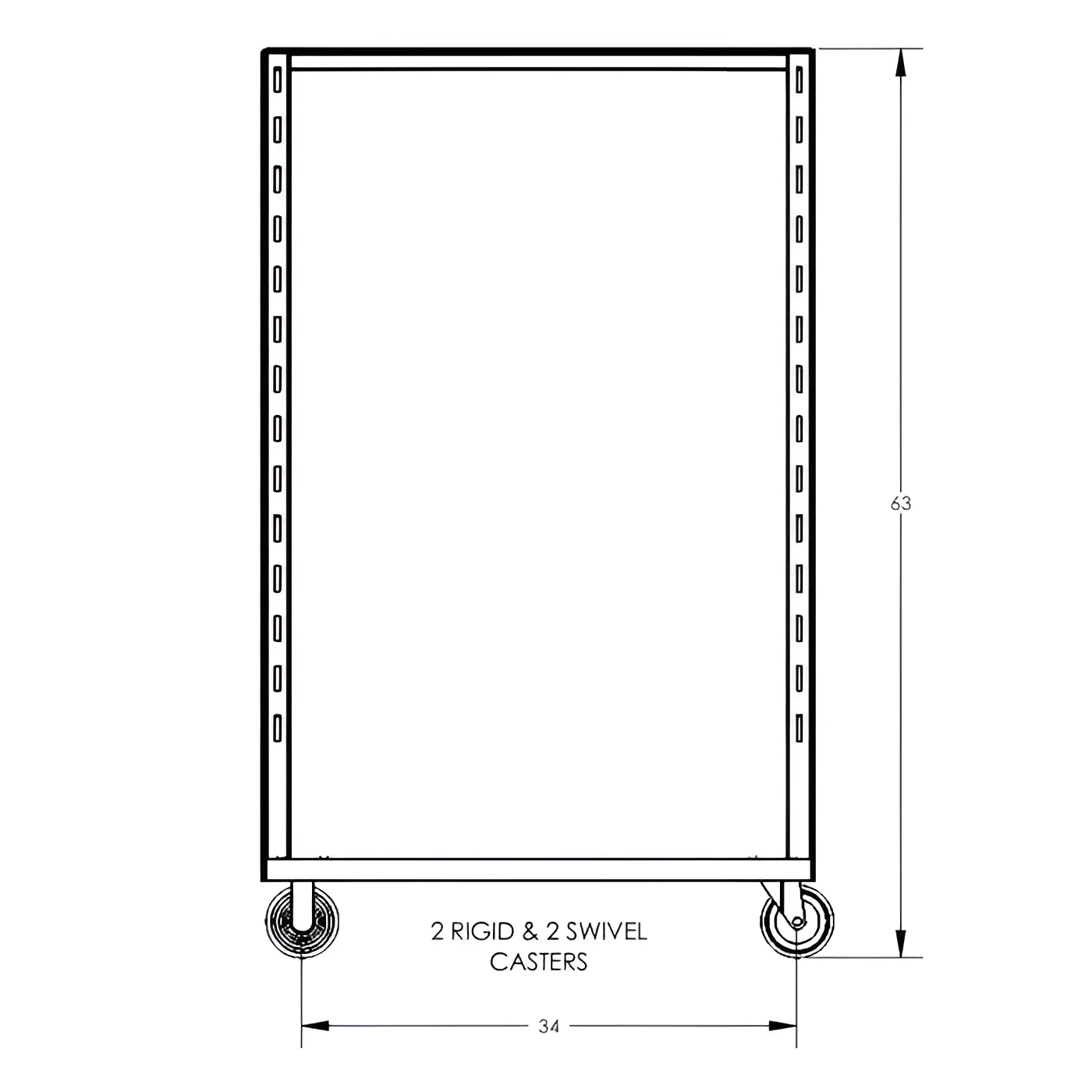 A-Frame Cart | Heavy Duty | Single-sided | 4 Large Trays with Lip | Valley Craft