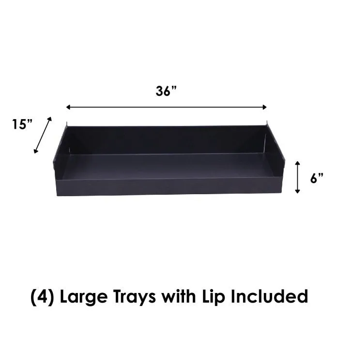 A-Frame Cart | Heavy Duty | Single-sided | 4 Large Trays with Lip | Valley Craft