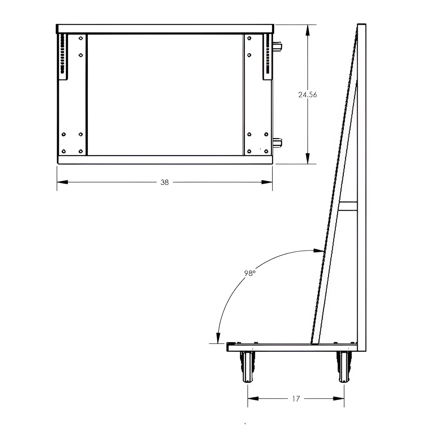 A-Frame Cart | Heavy Duty | Single-sided | 4 Large Trays with Lip | Valley Craft