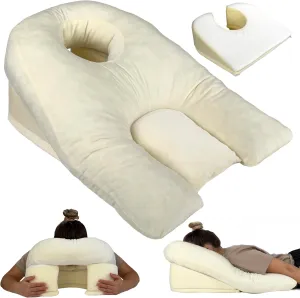 Adjustable Face Down Pillow After Eye Surgery - Home Massage Pillow Face Down for Bed & Face Down Pillow for Sleeping - BBL Pillow After Surgery for Sleeping - Adjustable Firmness & Height