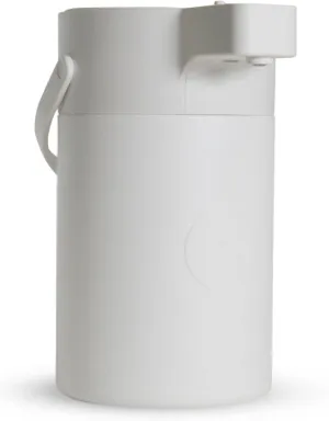 Airpot Coffee Dispenser with Pump 2.5 Liter - Insulated Stainless Steel Thermal Coffee Carafe 12 Hour Hot/24 Hour Cold - Hot Beverage Dispenser for Water Coffee Tea (White)